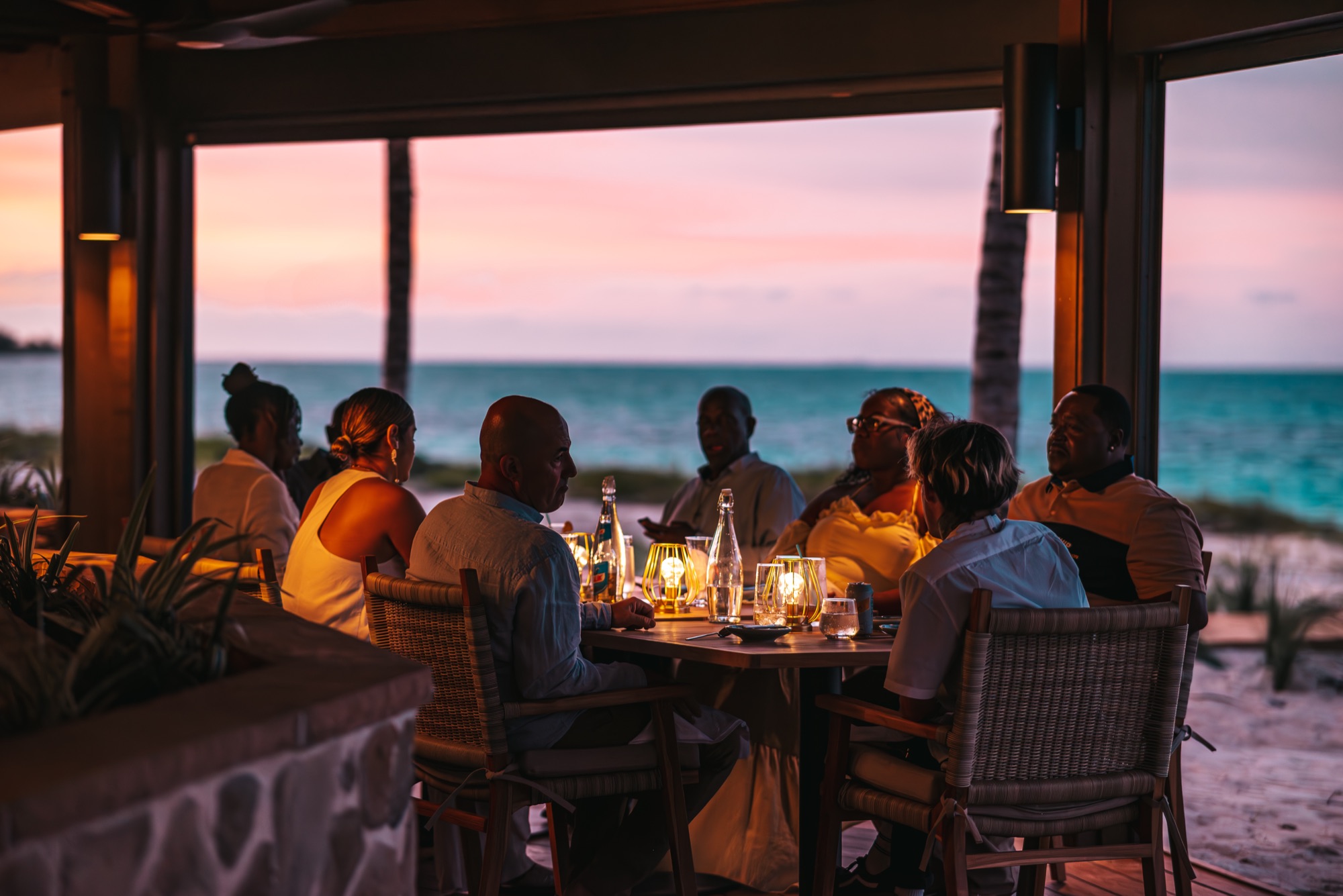 Dinner at sunset
