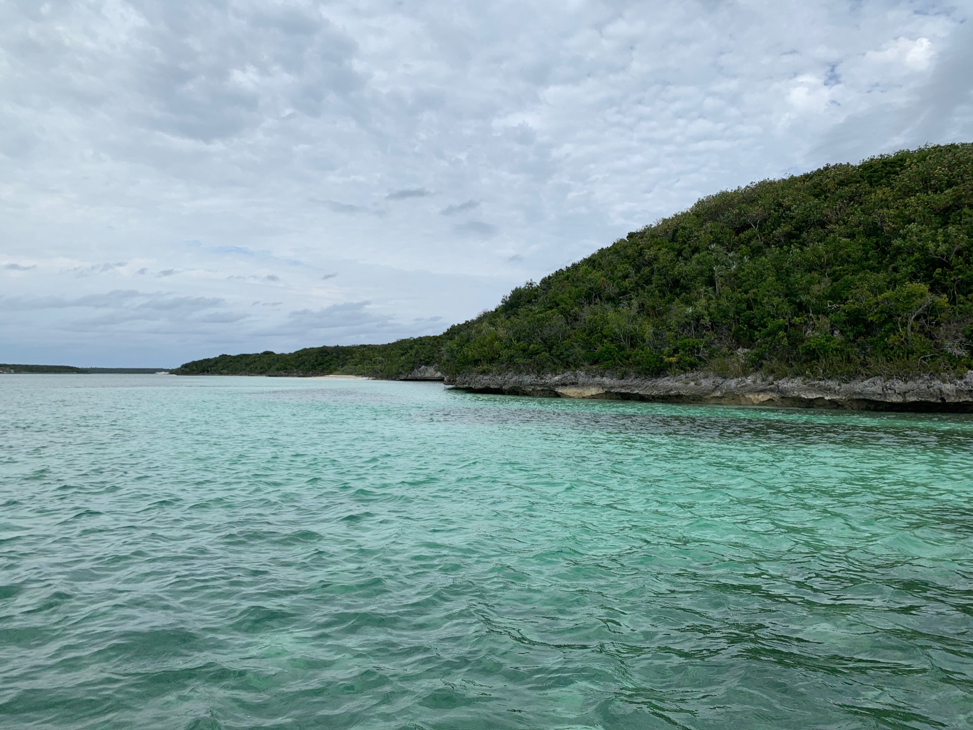A sheltered cove on the eastern shore