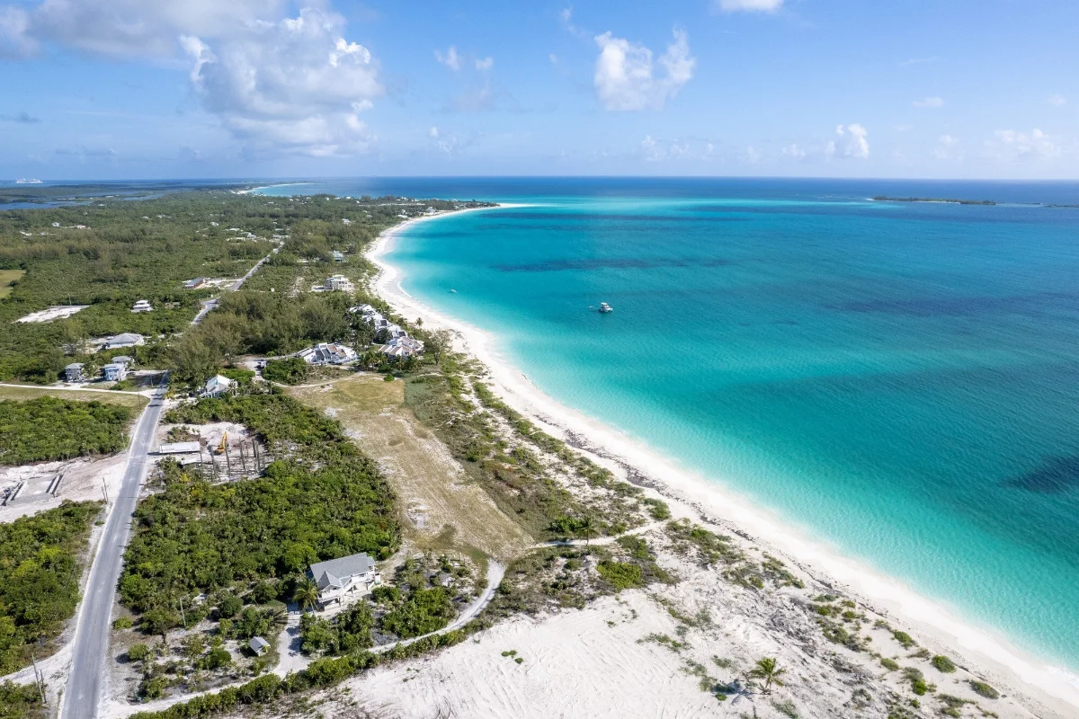Beach and shoreline from the air