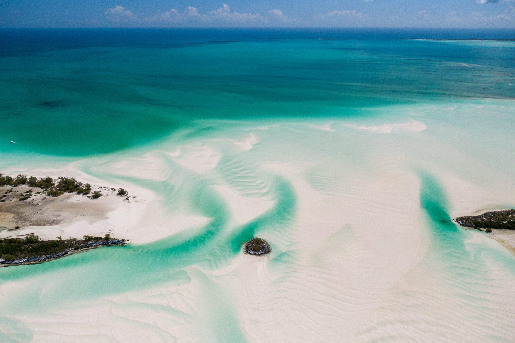 A bonefish flat at low tide